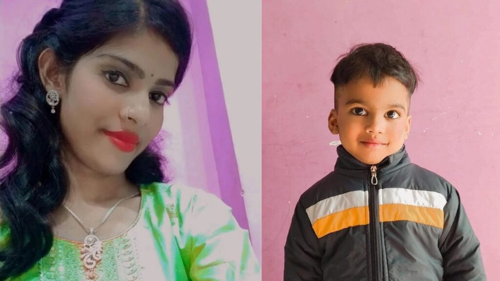 Jyoti Rathore and her 3-year-old son
